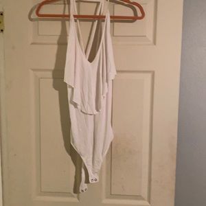 Bodysuit with front flounce